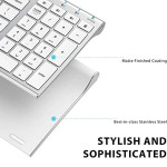 iClever BK10 Bluetooth Keyboard for Mac, Multi Device Wireless Keyboard Rechargeable Bluetooth 5.1 Stable Connection with Number Pad Ergonomic Design