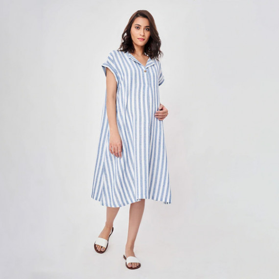 https://easyeleganz.com/products/blue-striped-maternity-shirt-midi-dress