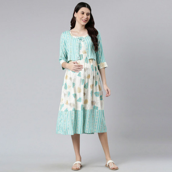 https://easyeleganz.com/products/women-off-white-green-floral-maternity-a-line-midi-dress