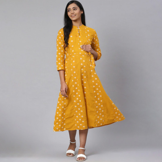 https://easyeleganz.com/vi/products/women-mustard-yellow-off-white-printed-pure-cotton-maternity-a-line-dress